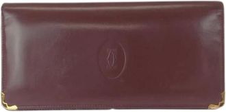 Cartier Pre-owned Wallets, female, Red, Size: ONE SIZE Pre-owned Must Line Leather Long Wallet