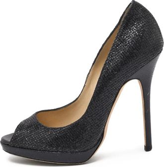 Jimmy Choo London 120mm peep-toe pumps - Black
