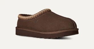 UGG Wool-Lined Suede Slipper - Brown
