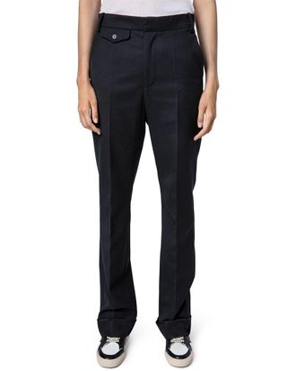 Zadig&Voltaire Poetia Gabardine Wool-Blend Pant