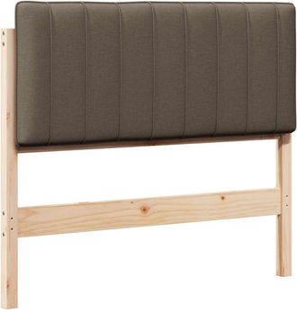 vidaXL Cabecero Tapizado Marr&oacute;n Y Topo 100 Cm Madera De Pino Macizo Vidaxl