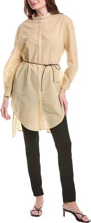 Fabiana Filippi Leather Belt Light Muslin Shirt
