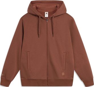 Li-Ning Chinese Color Full Zip Hooded Jacket Brown AWDT967-5