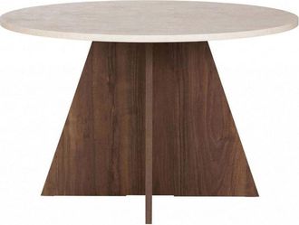 Habitat & Jardin Mesa de comedor beige 120 x 120 x 75 cm
