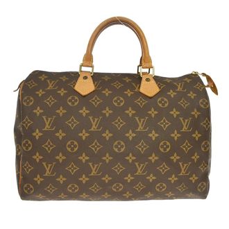 Louis Vuitton Speedy Handbag Monogram Canvas Brown Canvas Handbag (Pre-Owned)