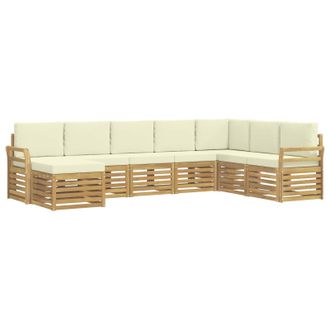 vidaXL Conjunto De Sof&aacute;s De Exterior 8 Pcs Blanco Y Crema Vidaxl