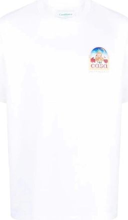Casablanca Womens Casablanca Vue De LArche Design White T-Shirt - Size: 18/16