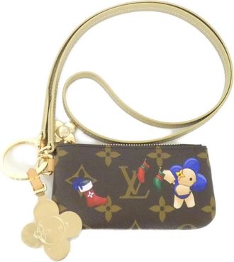 Louis Vuitton Marron Coated Canvas Pouch (Pre-Owned)