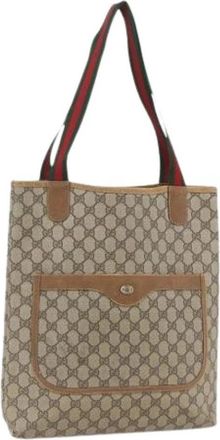 Gucci Pre-owned Plastic Tote Bag - Dames - Vintage Shopper - Beige - ONE Size - Vintage