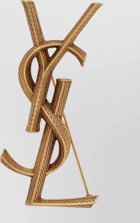 Saint Laurent snake-texture brooch
