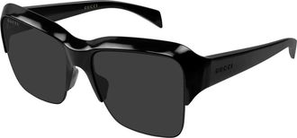 Gucci Gg 2024S Zonnebril - Dames - Zonnebrillen - Zwart - 57 MM - Accessoires