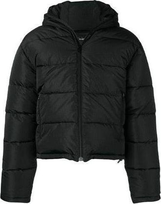 Balenciaga Small Logo Print Down Jacket Black 556231TYD331000