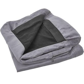 Beliani Funda De Sof&aacute; 2 Plazas De Terciopelo Gris Con Cierre Extra&iacute;ble Bernes