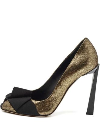 Lanvin Pumps met open neus en strik - Goud