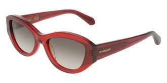 Ferragamo SF2104S 614 Womens Sunglasses Red Size 55