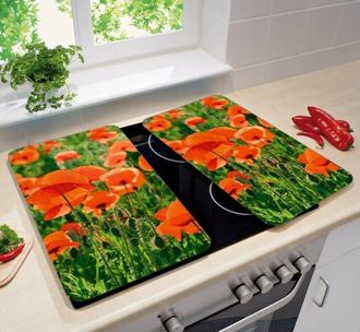 WENKO Champ De Coquelicots Placas Protectoras Transparentes