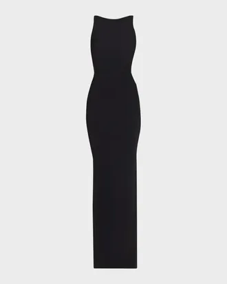 La Petite Robe Di Chiara Boni Eman Sleeveless Draped Column Gown