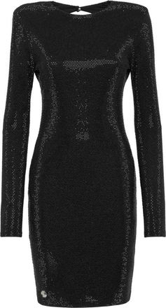Philipp Plein Midi Kleedjes - Dames - Feestkleedjes - Zwart - L - Kleedjes