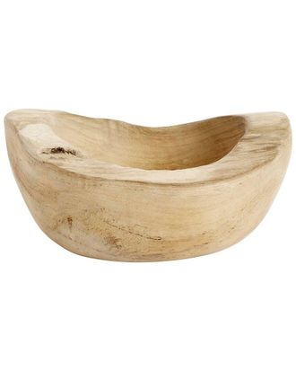 BIDKhome Bidkhome Yedidalga Wood Oval Rustic Decorative Bowl In Brown