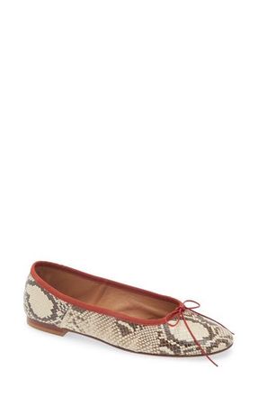 Mansur Gavriel Ballet Flat in Roccia/Pomodoro at Nordstrom, Size 6.5Us