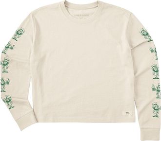 Life is good Long Sleeve Boxy Crusher T-Shirt