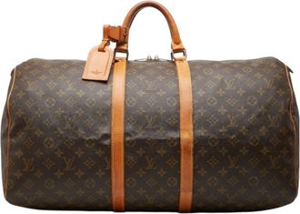 Louis Vuitton Brown Pvc Leather Boston Bag (Pre-Owned)