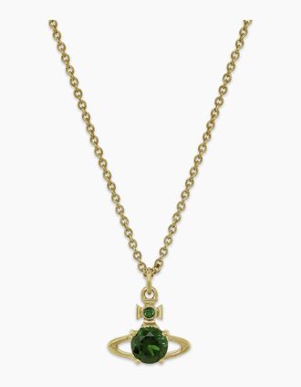 Vivienne Westwood Womens Reina Pendant Gold - Green - Size: OS