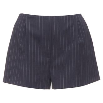 Alexander Wang pinstripe logo waistband shorts