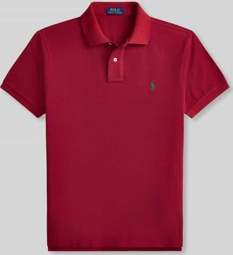 Polo Ralph Lauren Regular Fit Poloshirt aus reiner Baumwolle in Bordeaux, Gr&ouml;&szlig;e XXL