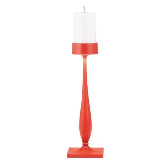 Zafferano Baroque l&aacute;mpara mesa roja bater&iacute;a extra&iacute;ble ip54, 2,2w