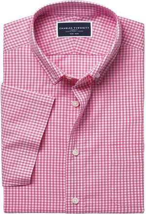 CHARLES TYRWHITT Non-Iron Stretch Check Wool Shirt