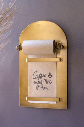 Kalalou Antique Brass Magnetic Note Roll