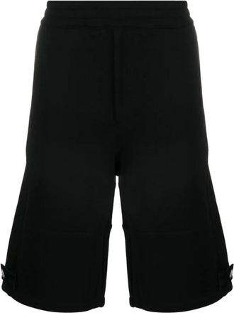 Alexander McQueen Black Logo Jersey Shorts