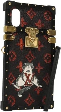Louis Vuitton Pre-owned i Phone Hoesje met Schouderriem - Dames - Vintage Accessoires - Zwart - ONE Size - Vintage