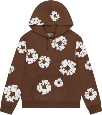 Denim Tears Cotton Wreath Zip Hoodie Brown FW25TZH2982302