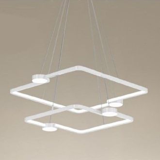 Trade Shop Trade Shop Traesio - Trade Shop - Led 60w 2 Quadrati Con Telecomando Design Modern Bianco 71194
