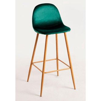 Regalos Miguel Packs Taburetes Cocina - Pack 6 Taburetes Teok Terciopelo - Verde