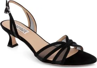 Badgley Mischka Yoana Sandal in Black Suede at Nordstrom, Size 6.5