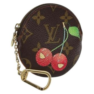 Louis Vuitton Pre-owned Wallets, female, Brown, Size: ONE SIZE Pre-owned Monogram Cherry Blossom Canvas Coin Purse