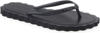Arezzo Brizza Cookie Cutter Flip Flop in Black at Nordstrom, Size X-Large