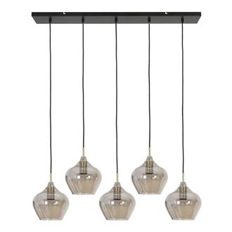 Light & Living L&aacute;mpara Colgante - Rakel - Bronce - Vidrio - Light&living