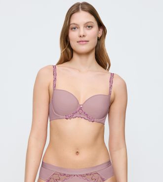 Triumph Balconette-BH TRIUMPH Wild Azalea Florale WHP, Damen, Gr. 75, Cup D, blossom kiss, Microtouch, Obermaterial: 57% Polyester, 27% Polyamid, 16% Elasthan