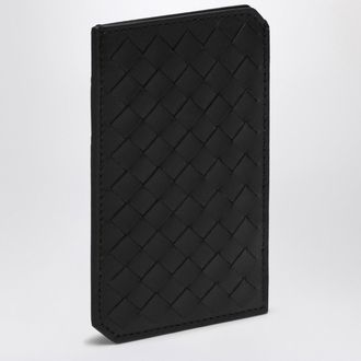Bottega Veneta Black Intrecciato vertical card holder