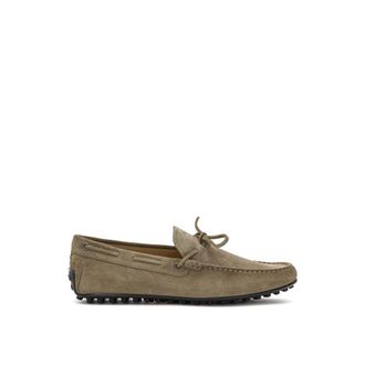 Tod's Beige Suede Leather Mens Moccassin