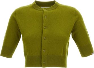 Extreme Cashmere Green Grass N.474 Super Little Cropped Cardigan