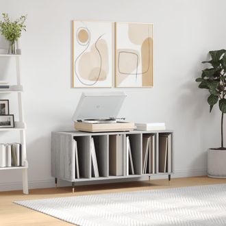 vidaXL Vidaxl - Mueble Para Discos Madera Contrachapada Gris Sonoma 100x38x48cm