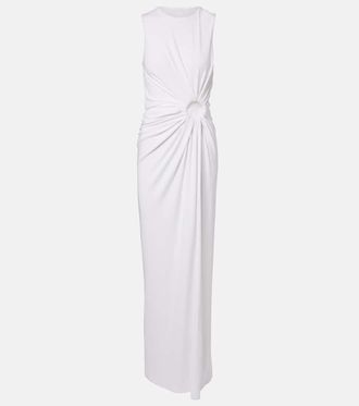 Sportmax Saletta cutout cr&ecirc;pe jersey maxi dress