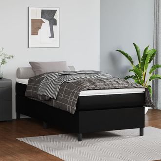 vidaXL Vidaxl - Estructura De Cama Sin Colch&oacute;n Cuero Sint&eacute;tico Negro 90x200 Cm
