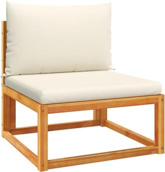 vidaXL Sof&aacute; De Jard&iacute;n Sin Brazos Con Cojines De Madera De Acacia Y Cuerda Vidaxl