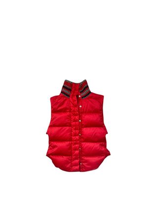 Ermanno Scervino Red Nylon Padded Gilet Size S